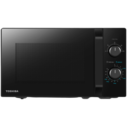 Microwave oven, volume 20L, mechanical control, 800W, 5 power levels, LED lighting, defrosting, cooking end signal, black