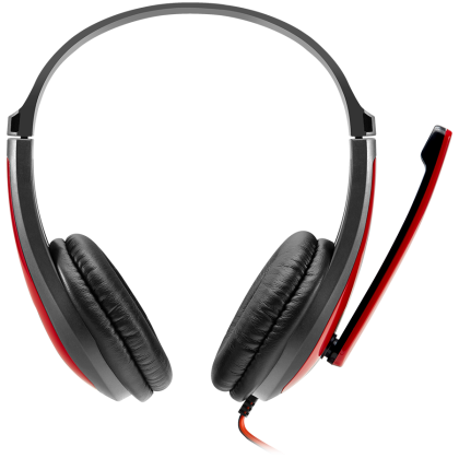 CANYON PC headset HSC-1 PC Mic Flat 2m Black Red