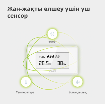 Aqara TVOC Air Quality Monitor: Model No: AAQS-S01; SKU: AS029GLW02