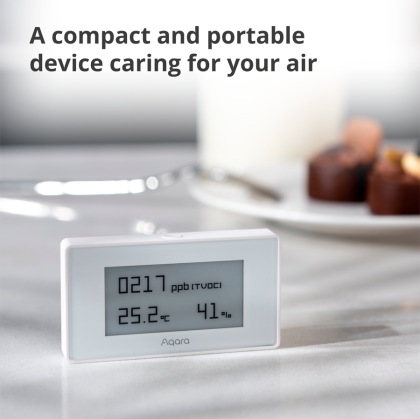 Aqara TVOC Air Quality Monitor: Model No: AAQS-S01; SKU: AS029GLW02