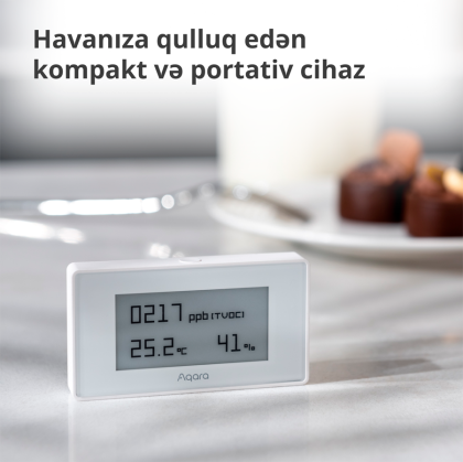 Aqara TVOC Air Quality Monitor: Model No: AAQS-S01; SKU: AS029GLW02