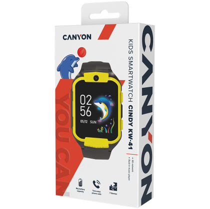 CANYON kids watch Cindy KW-41 4G Camera Music Yellow Black