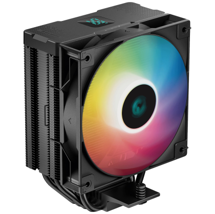 DeepCool AG400 DIGITAL ARGB, CPU Air Cooler, 1x120mm FK120 PWM FDB Fan, Addressable RGB LED, TDP 240W, 4 Heatpipes, Hydro Bearing, LGA1700/1200/1151/1150/1155, AMD AM5/AM4, 3Y, R-AG400-BKADMN-G-1