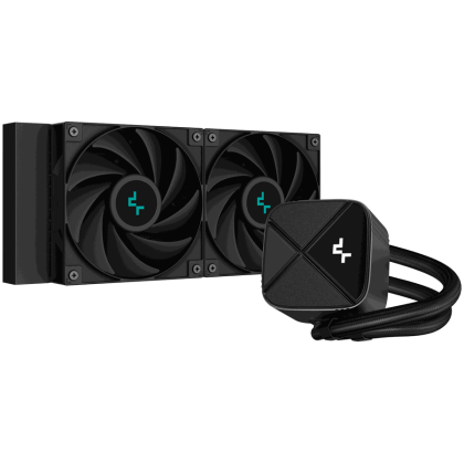 DeepCool LS520S Zero Dark, 360mm CPU Liquid Cooler, 2x120mm ARGB PWM Fans, Anti-Leak Technology, Black, LGA 1700/1200/1151/1150/1155, AMD AM5/AM4, 3Y, R-LS520-BKNNMM-G-1