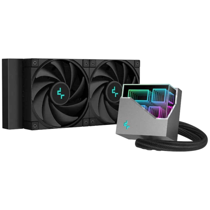 DeepCool LT520, 240mm CPU Liquid Cooler, 2x120mm FK120 PWM FDB Fans, 4th Gen Water Pump, ARGB Multidimensional Infinity Mirror Top Cap, Black, Int.LGA2066/2011v3/2011/1700/1200/1151/1150/1155, AMDsTRX4/sTR4/AM5/AM4