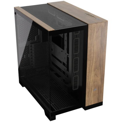 Corsair 6500X Tempered Glass Mid-Tower, Black/Walnut Wood, EAN: 0840006688846