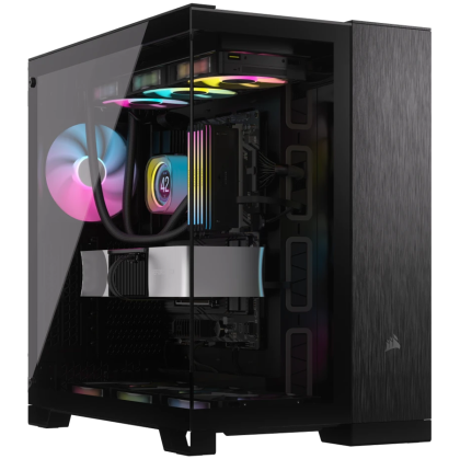 Corsair 6500X Tempered Glass Mid-Tower, Black/Obsidian Aluminum, EAN: 0840006688853