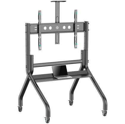 ONKRON Mobile TV stand with bracket 60"-120" Screens up to 150 kg, Black