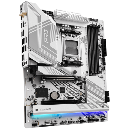 ASROCK MB Desktop X870 PRO RS Wi-Fi, AM5, 4x DDR5, 1x PCIe 5.0 x16, 1x PCIe 4.0 x16, 1x Blazing M.2(PCIe Gen5x4), 1x Hyper M.2, 1x Ultra M.2, 4x SATA3 6.0 Gb/s, 2x USB-C 1x SPDIF, 7.1 CH Audio, 1x HDMI, 1x 2.5G LAN, 802.11be 2x Wi-Fi 7 + Bluetooth