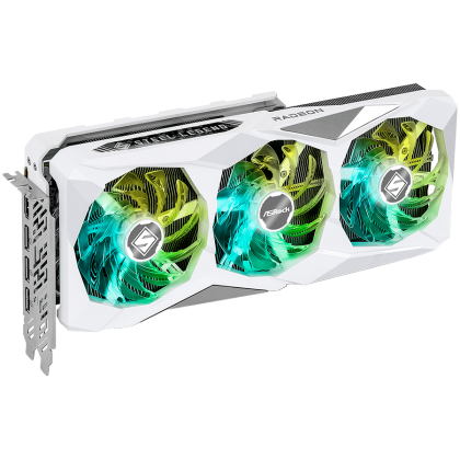 ASROCK Video Card AMD Radeon RX7700XT Steel Legend 12GB OC, GDDR6, 192-bit, 3x DisplayPort™ 2.1, 1x HDMI™ 2.1, 2x 8-pin Power Connectors, Recommended PSU 750W