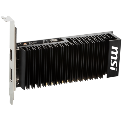 MSI Video Card Nvidia GeForce GT 1030 4GHD4 LP OC, 4GB DDR4, 64-bit, 2100MHz Memory Speed, 1430MHz Boost, 384 CUDA Cores, 1x DisplayPort 1.4a, HDMI 2.1, 300W Recommended PSU, 3Y