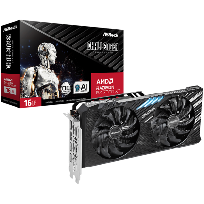 ASROCK Video Card AMD Radeon RX 7600 XT Challenger 16G OC