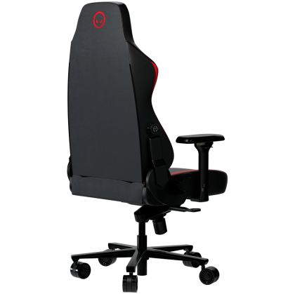 LORGAR Embrace 533, Gaming chair, PU eco-leather, 1.8 mm metal frame, multiblock mechanism, 4D armrests, 5 Star aluminium base, Class-4 gas lift, 75mm PU casters, Black + red