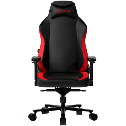 LORGAR Embrace 533, Gaming chair, PU eco-leather, 1.8 mm metal frame, multiblock mechanism, 4D armrests, 5 Star aluminium base, Class-4 gas lift, 75mm PU casters, Black + red