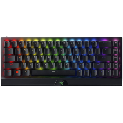 Razer BlackWidow V3 Mini HyperSpeed (Green Switch), US Layout, HyperSpeed Wireless (2.4 Ghz), Bluetooth or USB-C, size 65%, RGB Chroma, 80 million keystroke, 1000 Hz Ultrapolling, Aluminum construction