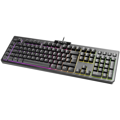 EVGA Z12 RGB Gaming Keyboard, RGB Backlit LED, 5 Programmable Macro Keys, Dedicated Media Keys, Water Resistant