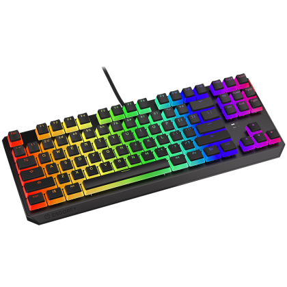 Endorfy Thock TKL Pudding Red Gaming Keyboard, Kailh Red Mechanical Switches, Double Shot PBT Pudding Keycaps, ARGB, USB, 2 Year Warranty