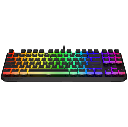 Endorfy Thock TKL Pudding Red Gaming Keyboard, Kailh Red Mechanical Switches, Double Shot PBT Pudding Keycaps, ARGB, USB, 2 Year Warranty