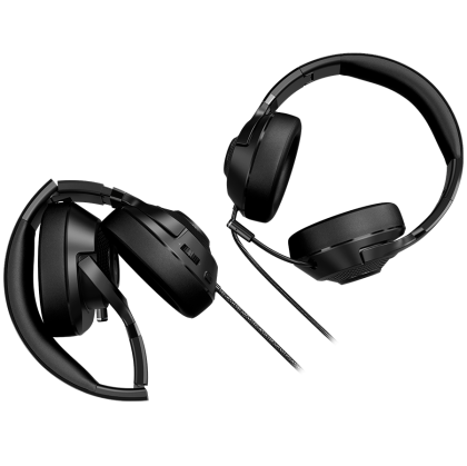 LORGAR Noah 101, Gaming headset with microphone, 3.5mm jack connection, cable length 2m, foldable design, PU leather ear pads, size: 185*195*80mm, 0.245kg, black