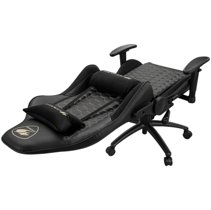 COUGAR OUTRIDER - Royal, Gaming Chair, Premium PVC Leather, Head and Lumbar Pillow, High Density Shaping Foam, Continuous 180º Reclining, Adjustable Tilting Resistancer, 2 Direction Adjustable armrest, Full Steel Frame, Class 4 Gas Lift Cylinder