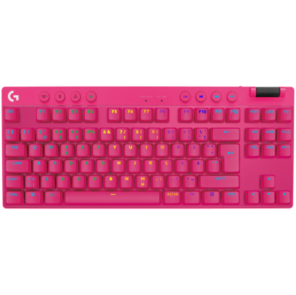 LOGITECH G PRO X TKL LIGHTSPEED Mechanical Gaming Keyboard - MAGENTA - US INT'l - TACTILE