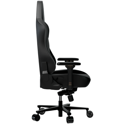 LORGAR Base 311, Gaming chair, PU eco-leather, 1.8 mm metal frame, multiblock mechanism, 4D armrests, 5 Star aluminium base, Class-4 gas lift, 75mm PU casters, Black + grey