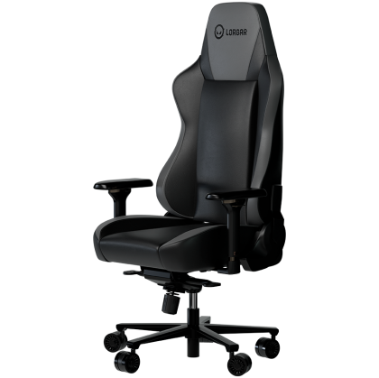 LORGAR Base 311, Gaming chair, PU eco-leather, 1.8 mm metal frame, multiblock mechanism, 4D armrests, 5 Star aluminium base, Class-4 gas lift, 75mm PU casters, Black + grey