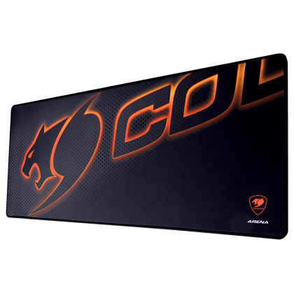 COUGAR ARENA Black Gaming Mouse Pad, Width (mm/inch) 800/31.49, Length(mm/inch) 300/11.81,Thickness (mm/inch) 5/0.19,Surface Material - Cloth, Base Material - Natural Rubber, Base Color - Black