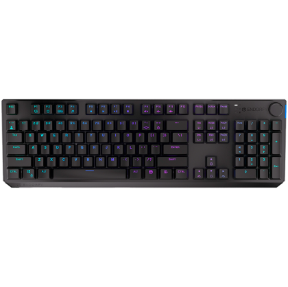 Endorfy Thock Wireless Red Gaming Keyboard, Kailh Box Red Mechanical Switches, Double Shot PBT Keycaps, Volume Wheel, ARGB, Hot-swappable switches, Connections: BT/2.4GHz/USB, 2 Year Warranty