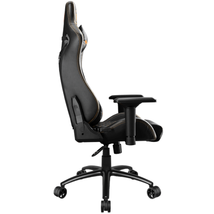 COUGAR OUTRIDER S Black, Gaming Chair, Body-embracing High Back Design, Premium PVC Leather, Head and Lumbar Pillow, 180º Reclining, Full Steel Frame, 4D Adjustable Armrest, Class 4 Gas Lift Cylinder