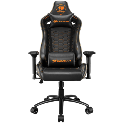 COUGAR OUTRIDER S Black, Gaming Chair, Body-embracing High Back Design, Premium PVC Leather, Head and Lumbar Pillow, 180º Reclining, Full Steel Frame, 4D Adjustable Armrest, Class 4 Gas Lift Cylinder