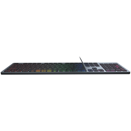 COUGAR VANTAR AX Scissor Gaming Keyboard, Scissor switches, 19-Key Rollover, USB plug, RGB light effects, CNC Unibody Aluminum Frame, 8 backlight effects, 445 X 127 X 15 (mm), 1.6m cable length, 626g, Anti-Ghosting Technology, Translucent Keycaps