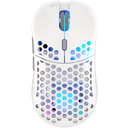 Endorfy LIX Plus Onyx White Wireless Gaming Mouse, PIXART PAW3370 Optical Gaming Sensor, 19000DPI, 69G Lightweight design, KAILH GM 8.0 Switches, 1.6M Paracord Cable, PTFE Skates, ARGB lights, 2 Year Warranty