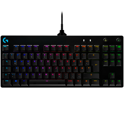 LOGITECH G PRO TKL Corded Mechanical Gaming Keyboard - BLACK - US INT'L - USB - CLICKY