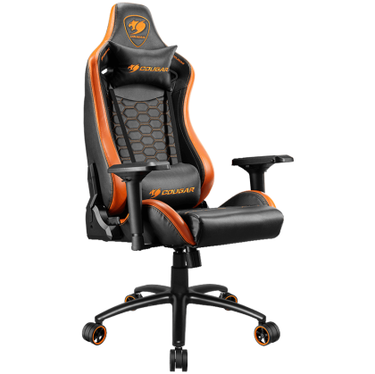 COUGAR OUTRIDER S, Gaming Chair, Body-embracing High Back Design, Premium PVC Leather, Head and Lumbar Pillow, 180º Reclining, Full Steel Frame, 4D Adjustable Armrest, Class 4 Gas Lift Cylinder