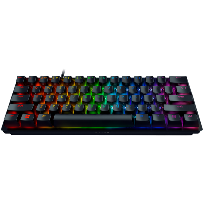 Huntsman V3 Pro Mini - US Layout, Gaming Keyboard, Analog Optical Switch Gen-2, 60% size, Razer Chroma™ RGB, Detachable Type C Cable, Doubleshot PBT Keycaps, 5052 Brushed Aluminum Alloy Top Case, Rapid Trigger Mode, Analog Input