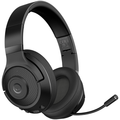 LORGAR Noah 500, Wireless Gaming headset with microphone, JL7006, BT 5.3, battery life up to 58 h (1000mAh), USB (C) charging cable (0.8m), 3.5 mm AUX cable (1.5m), size: 195*185*80mm, 0.24kg, black