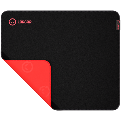 Lorgar Main 325, Gaming mouse pad, Precise control surface, Red anti-slip rubber base, size: 500mm x 420mm x 3mm, weight 0.4kg