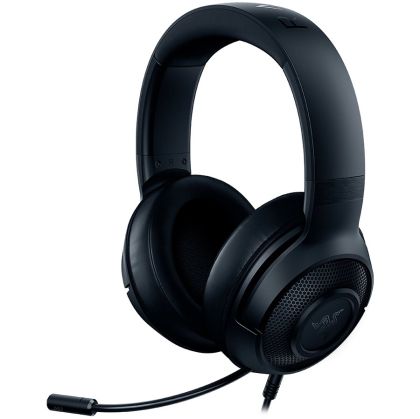 Razer Kraken X Lite, Multi-Platform Wired Gaming Headset, 40mm drivers, Oval Ear Cushions, 3.5" connection, virtual 7.1 surround sound via app, 250 g. weight, PC, PS4, Xbox One, Nintendo Switch and mobile devices