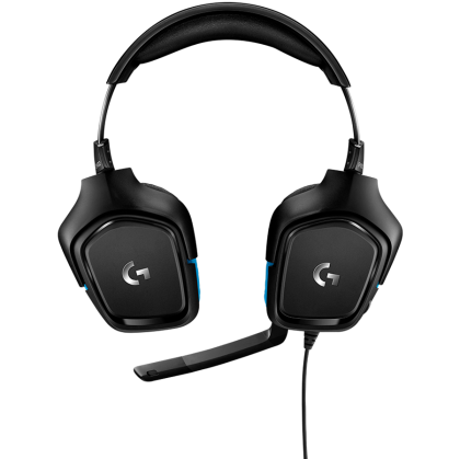 LOGITECH G432 Wired Gaming Headset 7.1 - LEATHERETTE - BLACK/BLUE - USB