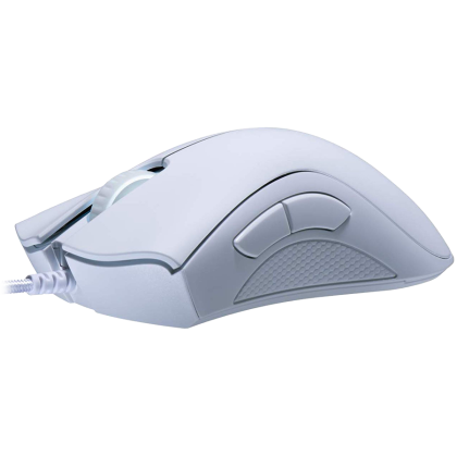 Razer DeathAdder Essential White Edition, Gaming Mouse, True 6 400 DPI optical sensor, Ergonomic Form Factor, Mechanical Mouse Switches with 10 million-click life cycle, 1000 Hz Ultrapolling, Single-color white lighting