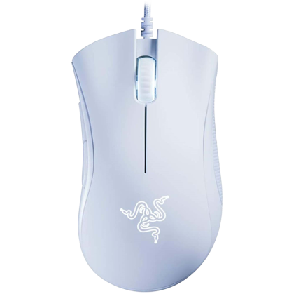 Razer DeathAdder Essential White Edition, Gaming Mouse, True 6 400 DPI optical sensor, Ergonomic Form Factor, Mechanical Mouse Switches with 10 million-click life cycle, 1000 Hz Ultrapolling, Single-color white lighting