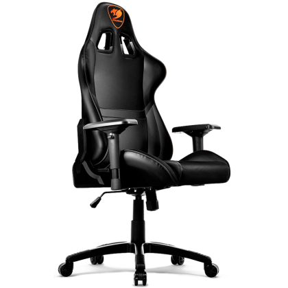 COUGAR Armor Gaming Chair Black, Piston Lift Height Adjustment,180º Reclining,Adjustable Tilting Resistance,3D Adjustable Arm Rest,Full Steel Frame,Ultimate Quality: Class 4 Gas Lift Cylinder