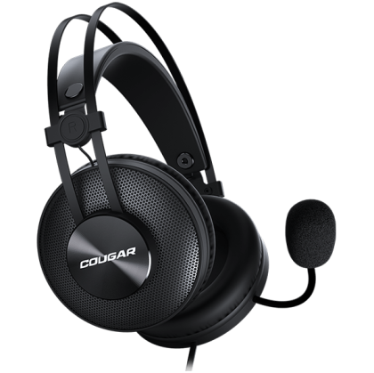 COUGAR Immersa Essential, 40mm Driver: High-quality Stereo Sound, 9.7mm Noise Cancellation Cardioid Microphone, 260g ultra Lightweight Suspended Leatherlike Headband Design, Volume Control & Microphone Switch Control