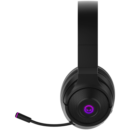 LORGAR Noah 701, gaming headset with microphone, 2.4GHz USB dongle + BT 5.1 Realtek 8763, battery 1000mAh, type-C charging cable 0.8m, audio cable 1.5m, size:195*185*80mm, 0.28kg. Black