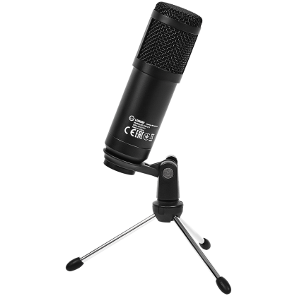 LORGAR Soner 313, Gaming Microphone, USB condenser microphone with Volume Knob & Echo Knob, Frequency Response: 80 Hz—17 kHz, including 1x Microphone, 1 x 2.5M USB Cable, 1 x Tripod Stand, dimensions: Ø47.4*158.2*48.1mm, weight: 243.0g, Black