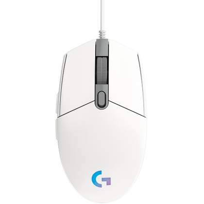 LOGITECH G102 LIGHTSYNC Corded Gaming Mouse - WHITE - USB - EER