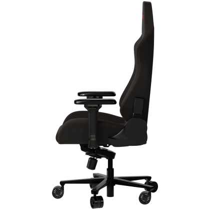 LORGAR Ace 422, Gaming chair, Anti-stain durable fabric, 1.8 mm metal frame, multiblock mechanism, 4D armrests, 5 Star aluminium base, Class-4 gas lift, 75mm PU casters, Black + red