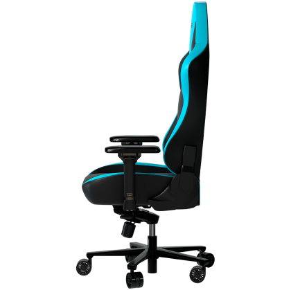 LORGAR Base 311, Gaming chair, PU eco-leather, 1.8 mm metal frame, multiblock mechanism, 4D armrests, 5 Star aluminium base, Class-4 gas lift, 75mm PU casters, Black + blue