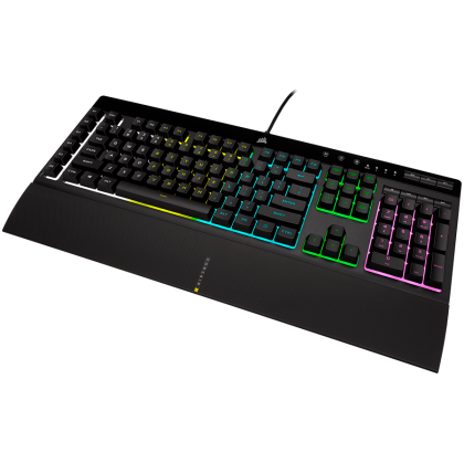 Corsair K55 RGB PRO Gaming Keyboard, Backlit Zoned RGB LED, Rubberdome, EAN:0840006631798